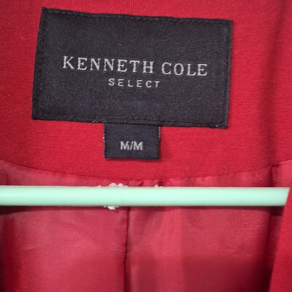 Kenneth Cole select medium tailored chery red single button blazer jacket - Picture 2 of 9